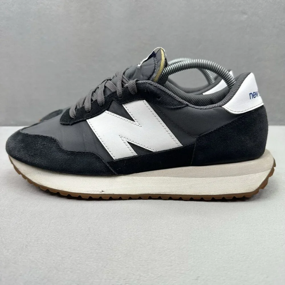 New Balance 237 Mens‎ Size 9 (D) Shoes Black Gray Gum Athletic Casual Sneakers